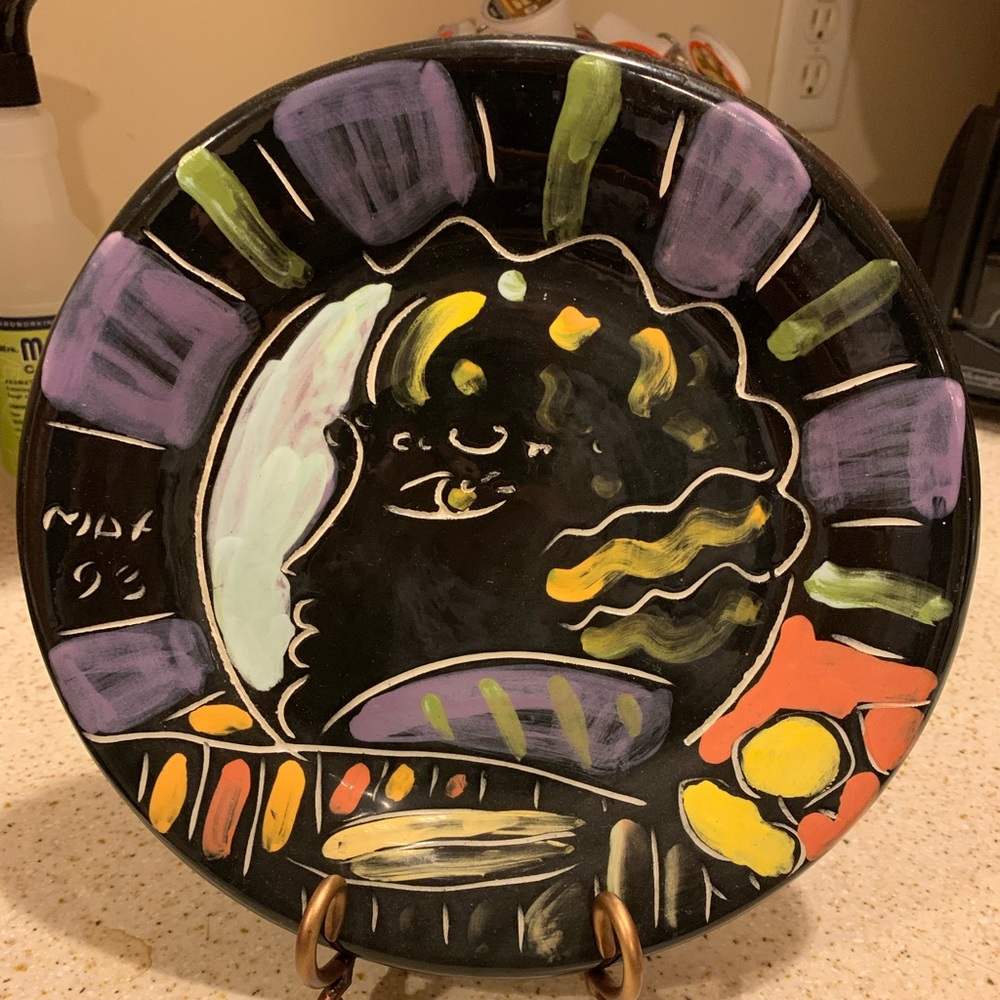 Peter Max artist plate